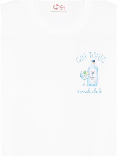 T-shirt uomo MC2 Saint Barth Portofino bianca con stampa MC2 SAINT BARTH | PORTOFINO07962L